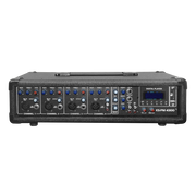 MEZCLADORA AMPLIFICADA, 4 CANALES, 80W, ECUALIZADOR, USB, SD, XLR