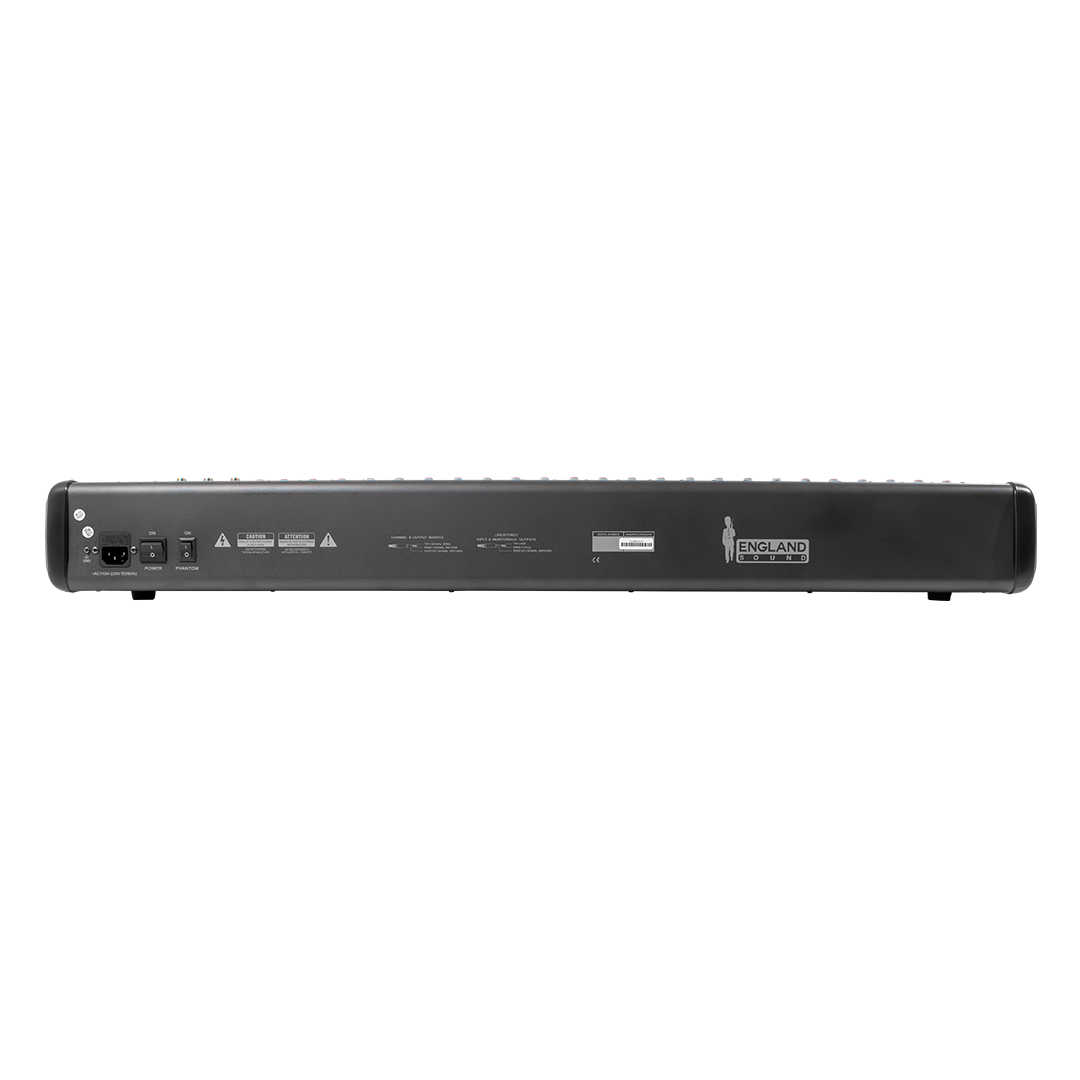 CONSOLA ANALOGA, 24 CANALES, 23 MONO/1 CANAL ESTEREO, INTERFAZ USB, BT, MP3