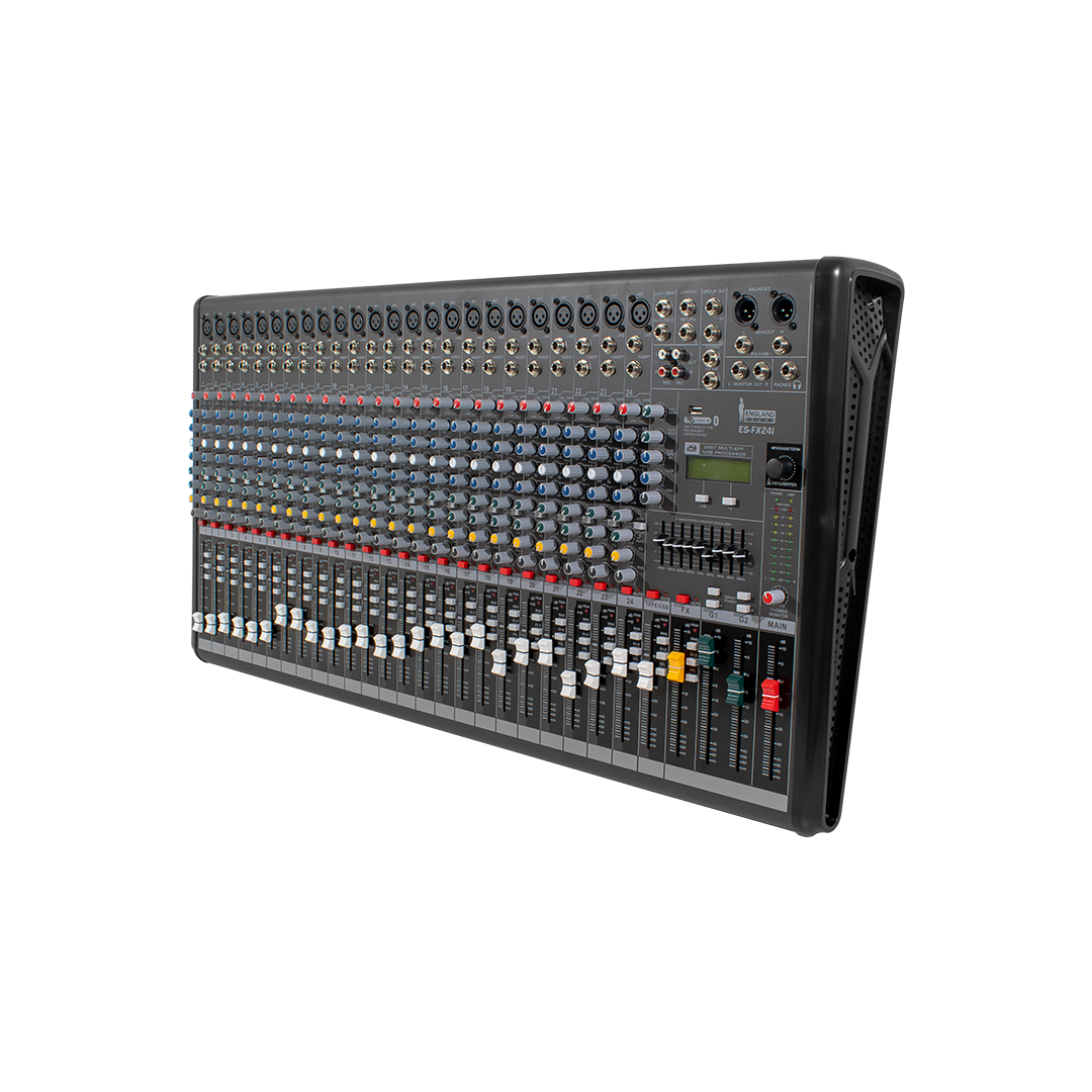 CONSOLA ANALOGA, 24 CANALES, 23 MONO/1 CANAL ESTEREO, INTERFAZ USB, BT, MP3
