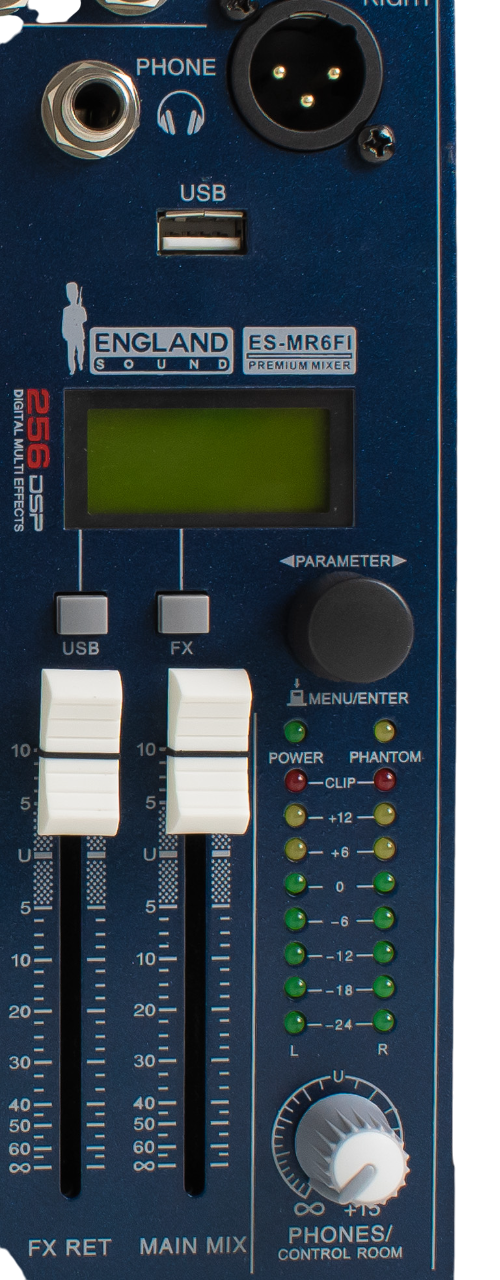 CONSOLA ANALOGA, 6 CANALES, 2 MONO/2 ESTEREO, INTERFAZ USB, BT, MP3