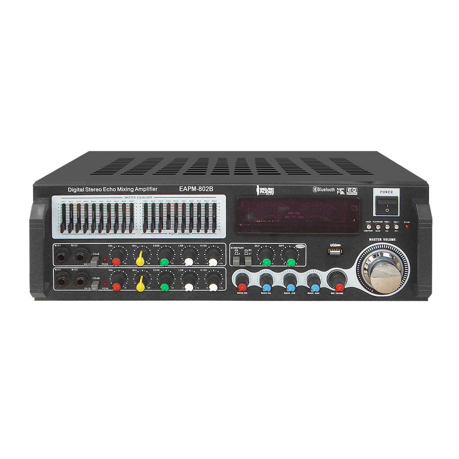 Mezclador Amplificado 80 x 2 W RMS, Bluetooth, ENGLAND AUDIO EAPM-802B