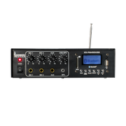 MEZCLADORA AMPLIFICADA, 2 CANALES, 45W, USB, SD CARD, MP3, FM RADIO, BT, 4-16 OHM, LCD DISPLAY