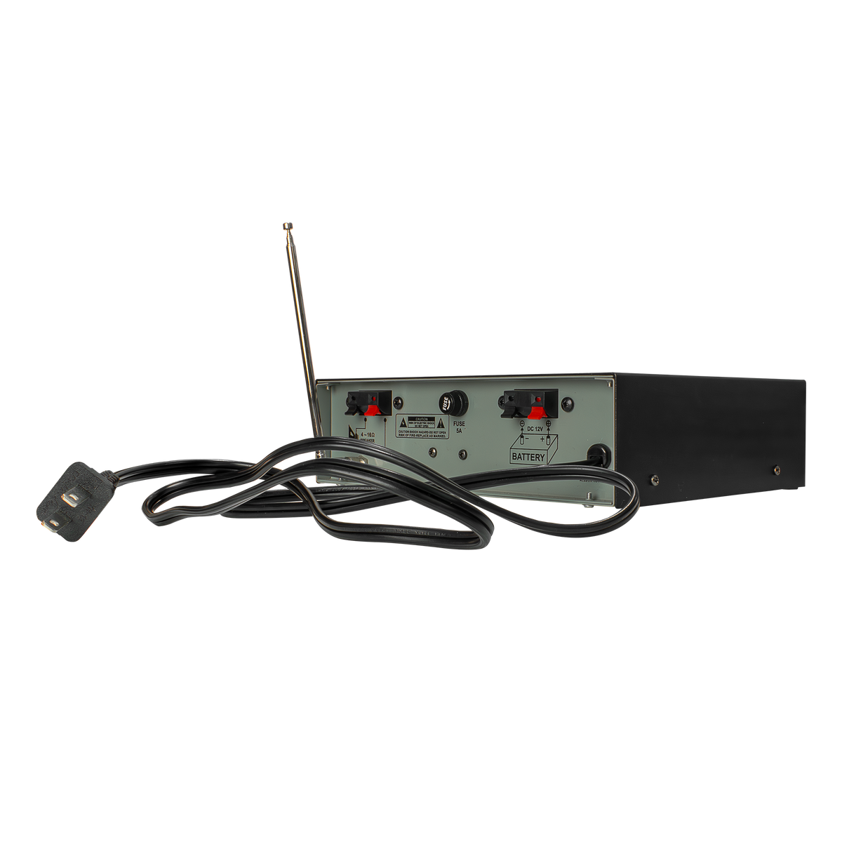 MEZCLADORA AMPLIFICADA, 2 CANALES, 45W, USB, SD CARD, MP3, FM RADIO, BT, 4-16 OHM, LCD DISPLAY