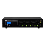 MEZCLADORA AMPLIFICADA, 3 CANALES, 240W, FUNCION ECHO, USB, SD CARD, MP3, 25V-70V-100V, 4 OHM, LCD DISPLAY