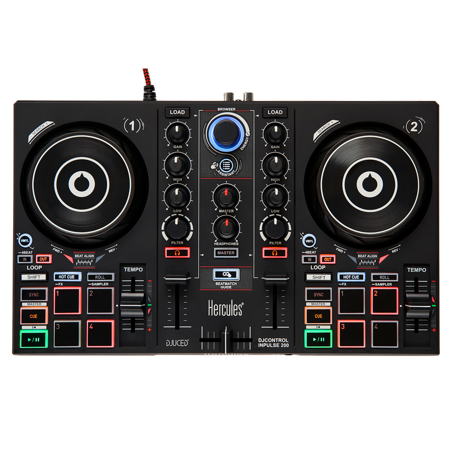 DJ PROFESIONAL CONTROLADOR DJUCED 4.0, HERCULES 4780882-IMPULSE 200