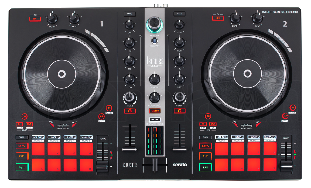 CONTROLADOR DJ, 2 CANALES, SERATO, DJUCED