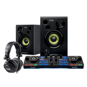 KIT CONTROLADOR DJ, MONITORES DE ESTUDIO Y AUDIFONOS DJ
