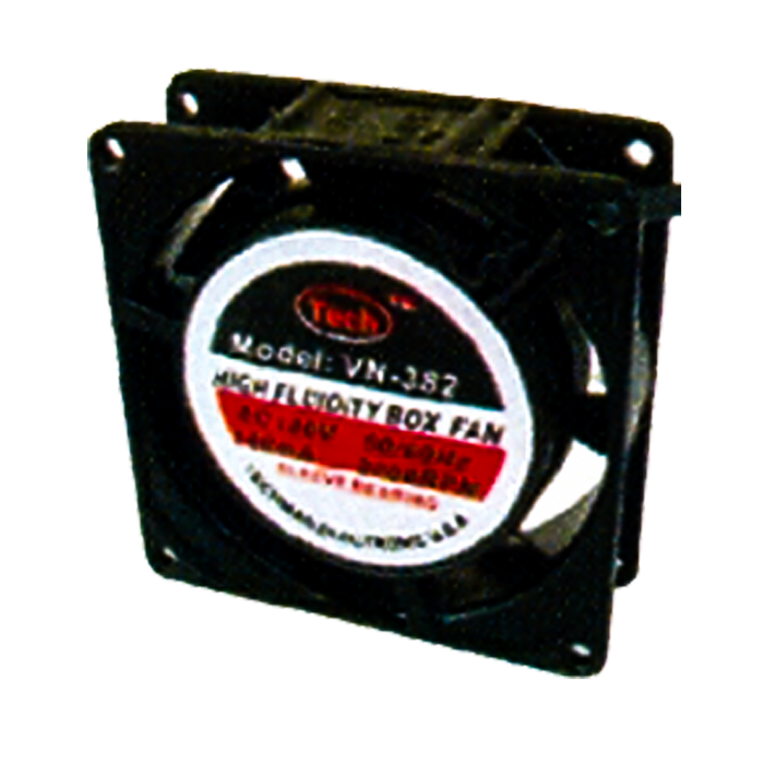 VENTILADOR PARA EQUIPOS ELECTRONICOS, 3 PULG, 0.20 AMP, 50-60HZ, PLASTICO, 2200 RPM, 120V AC