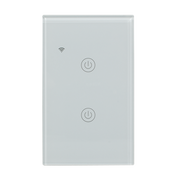 Interruptor inteligente Doble, Zigbee, Blanco