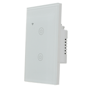 Interruptor inteligente Doble, Zigbee, Blanco