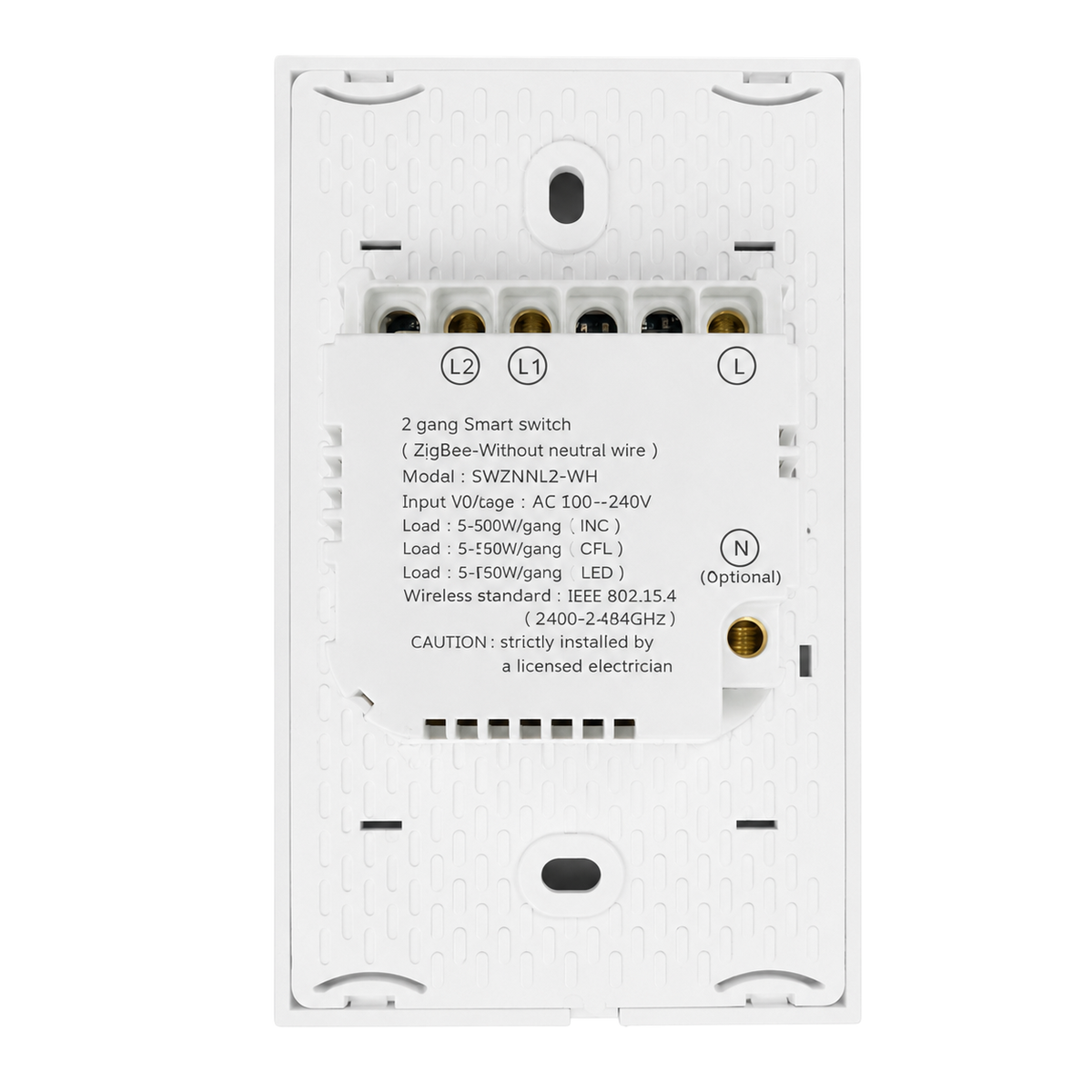 ZIGBEE SMART SWITCH 2 SERV. GLOSS WHITE DISEÑO LINEAR