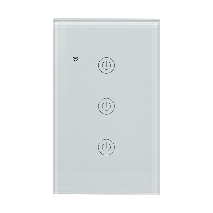 Interruptor inteligente Triple, Zigbee, Blanco