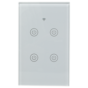 Interruptor inteligente 4 vías, Zigbee, Blanco