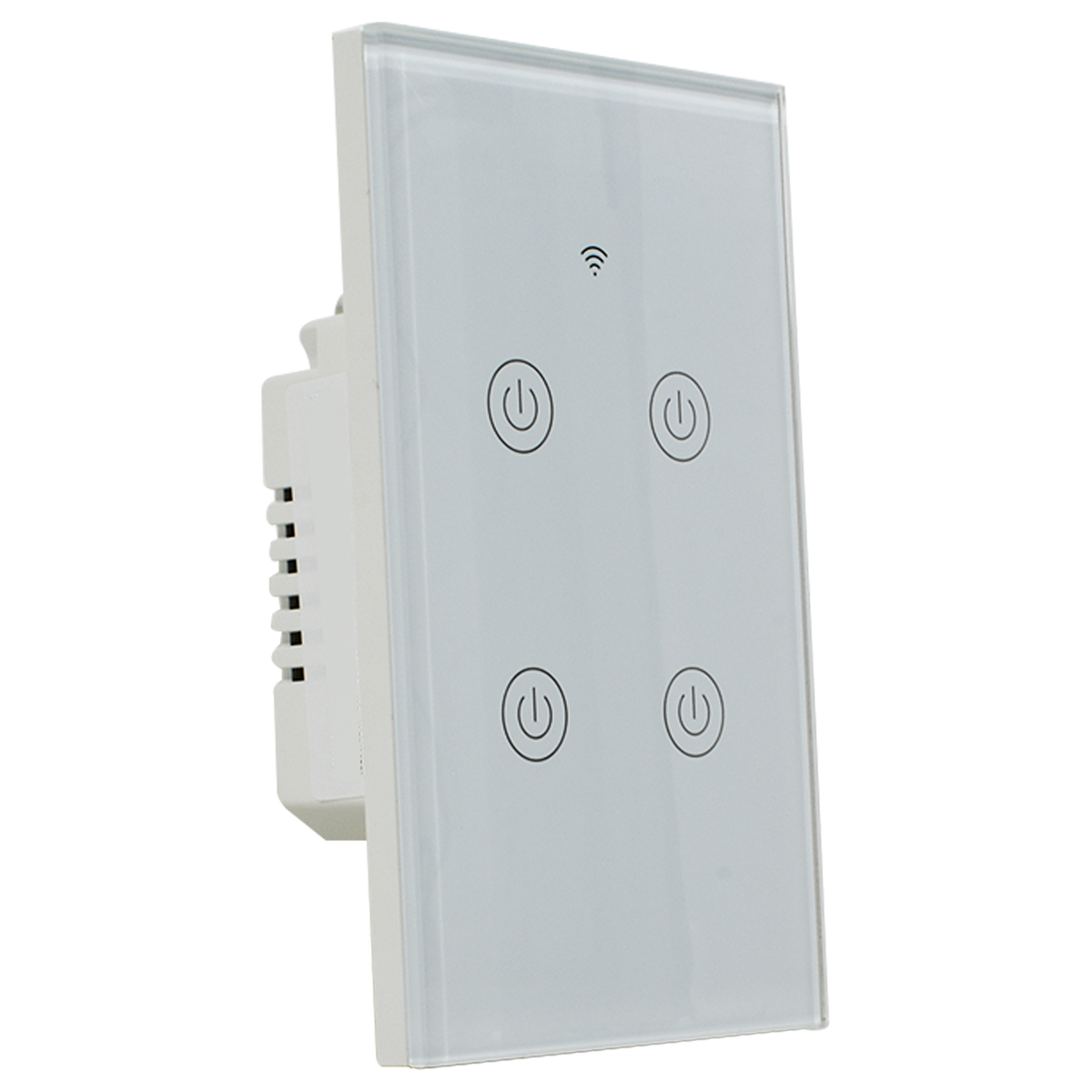 Interruptor inteligente 4 vías, Zigbee, Blanco