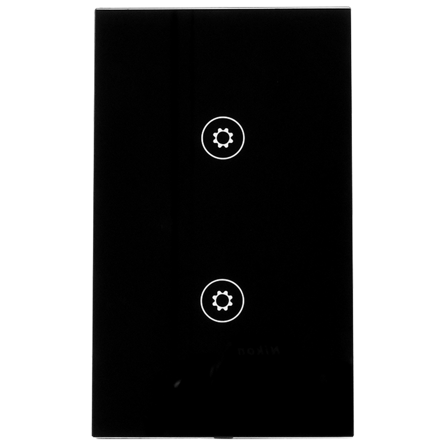 Interruptor inteligente doble negro, Zigbee