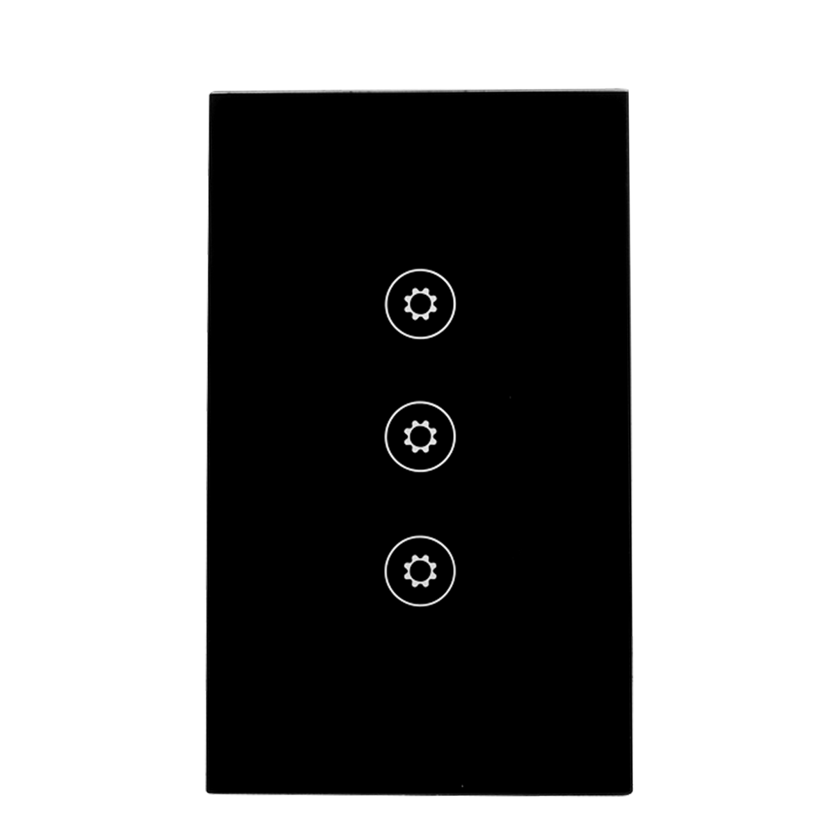 Interruptor Inteligente Triple Negro, SWZNN3-BL