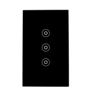 Interruptor Inteligente Triple Negro, SWZNN3-BL