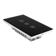 Interruptor Inteligente Triple Negro, SWZNN3-BL