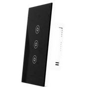 Interruptor Inteligente Triple Negro, SWZNN3-BL