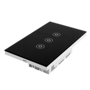 Interruptor Inteligente Triple Negro, SWZNN3-BL