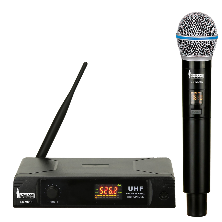 MICROFONO INALAMBRICO UHF MULTIFRECUENCIA, 1 CANAL, DE MANO, FRECUENCIA FIJA