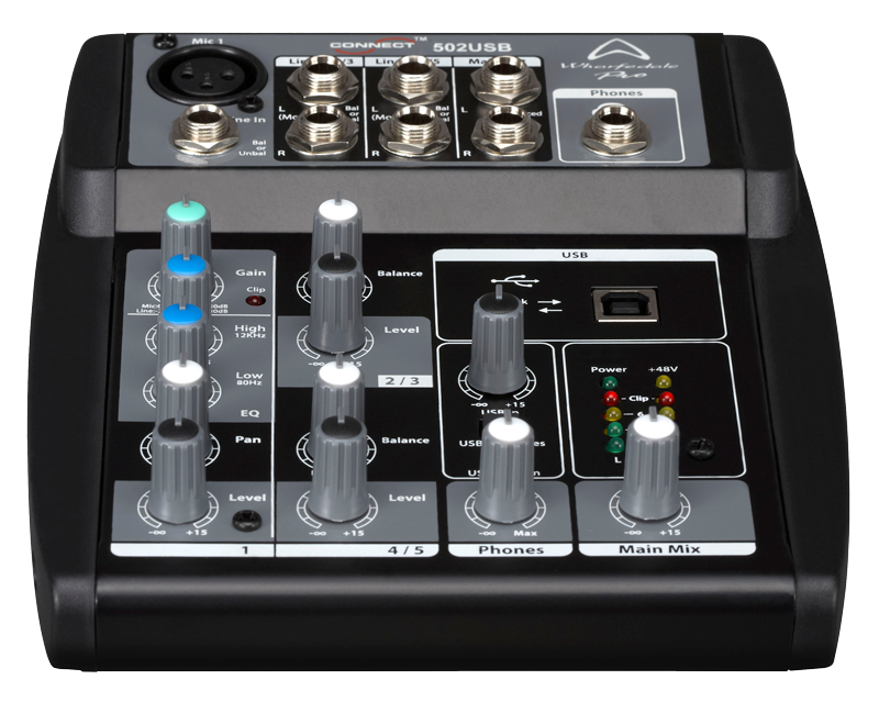 CONSOLA ANALOGA, 5 CANALES, 1 MONO/2 ESTEREO, INTERFAZ USB