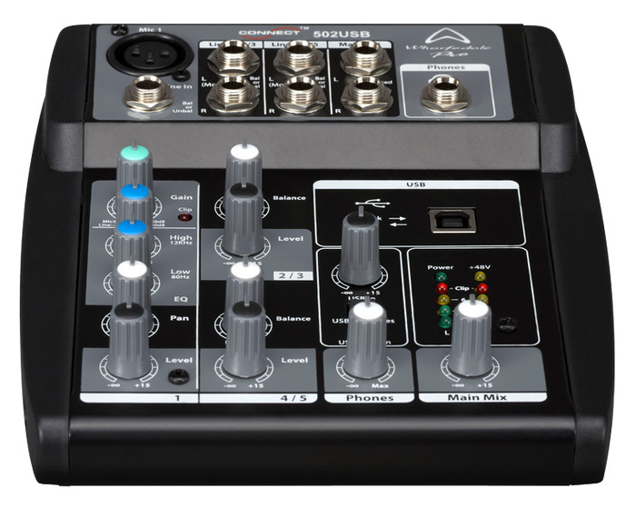 CONSOLA ANALOGA, 5 CANALES, 1 MONO/2 ESTEREO, INTERFAZ USB