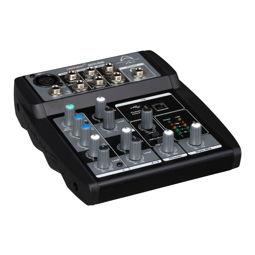 CONSOLA ANALOGA, 5 CANALES, 1 MONO/2 ESTEREO, INTERFAZ USB