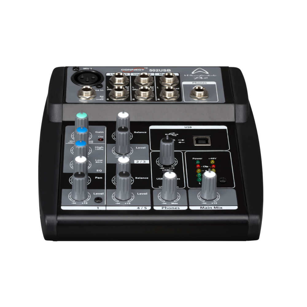 CONSOLA ANALOGA, 5 CANALES, 1 MONO/2 ESTEREO, INTERFAZ USB