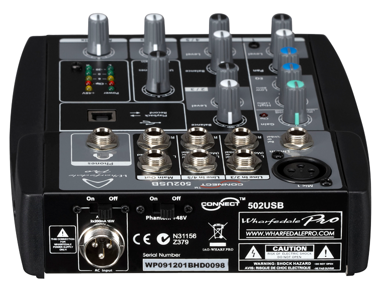 CONSOLA ANALOGA, 5 CANALES, 1 MONO/2 ESTEREO, INTERFAZ USB