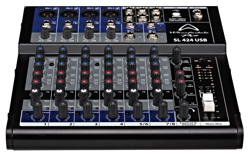 CONSOLA ANALOGA, 8 CANALES, 4 MONO/2 ESTEREO, INTERFAZ USB
