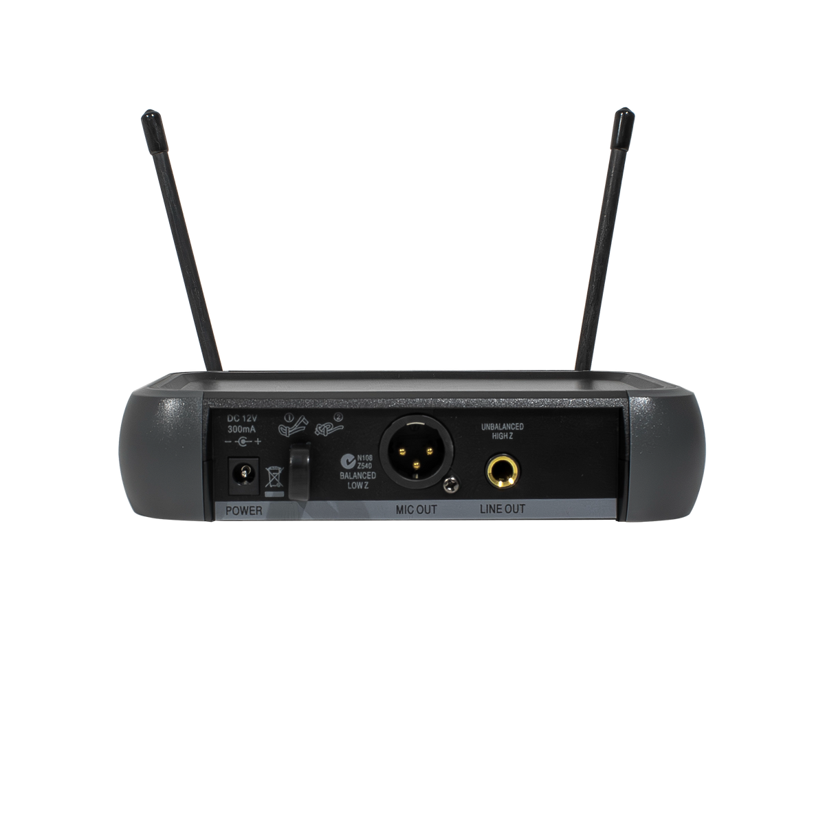 MICROFONO INALAMBRICO UHF, 2 CANALES, DE MANO, FRECUENCIA FIJA