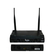MICROFONO INALAMBRICO UHF, 2 CANALES, DE MANO, FRECUENCIA FIJA