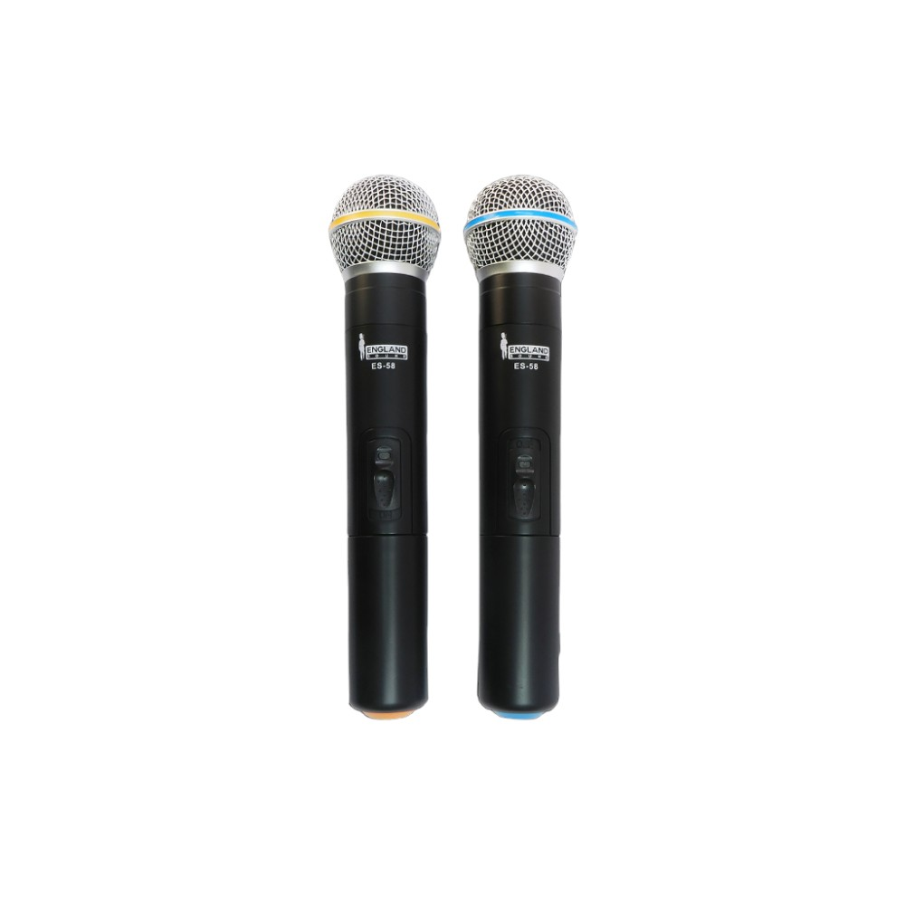 MICROFONO INALAMBRICO UHF, 2 CANALES, DE MANO, FRECUENCIA FIJA