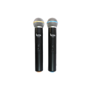 MICROFONO INALAMBRICO UHF, 2 CANALES, DE MANO, FRECUENCIA FIJA