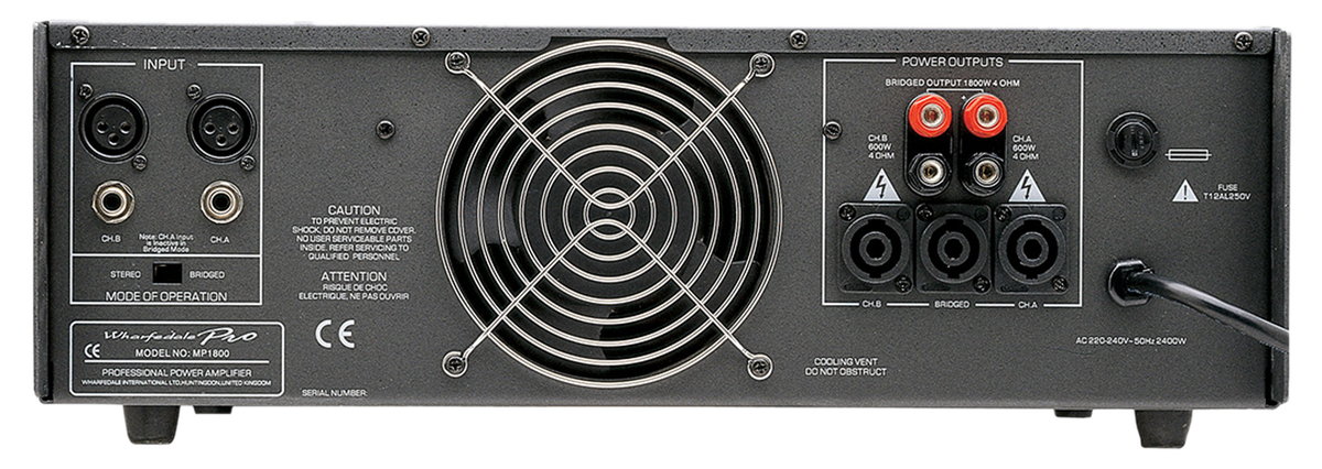 POTENCIA ESTEREO, CLASE AB, 2X300W/8OHM, 2X600W/4OHM, 2X900W/2OHM