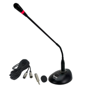 MICROFONO DE CUELLO FLEXIBLE CON INTERRUPTOR, CONECTOR XLR, POWER PHANTOM