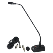 MICROFONO DE CUELLO FLEXIBLE, CON INTERRUPTOR, CONECTOR XLR, POWER PHANTOM