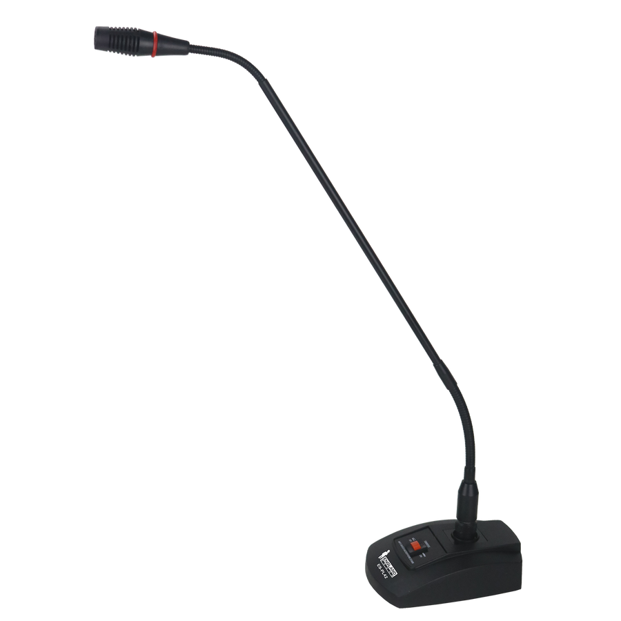MICROFONO DE CUELLO FLEXIBLE, CON INTERRUPTOR, CONECTOR XLR, POWER PHANTOM