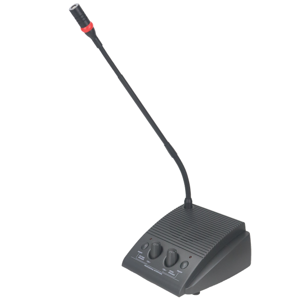 SISTEMA DE MICROFONO DE INTERCOMUNICACION DE 2 VIAS CON BASE PARA VENTANILLAS