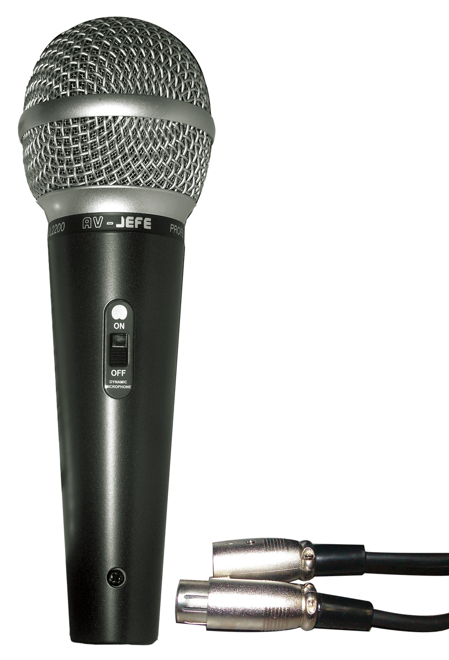 MICROFONO DE MANO METALICO, CON INTERRUPTOR, INCLUYE CABLE XLR A XLR