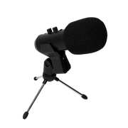 MICROFONO PARA STREAMING CON CONECTOR USB, INCLUYE BRAZO ARTICULADO, TRIPODE DE MESA Y ACCESORIOS