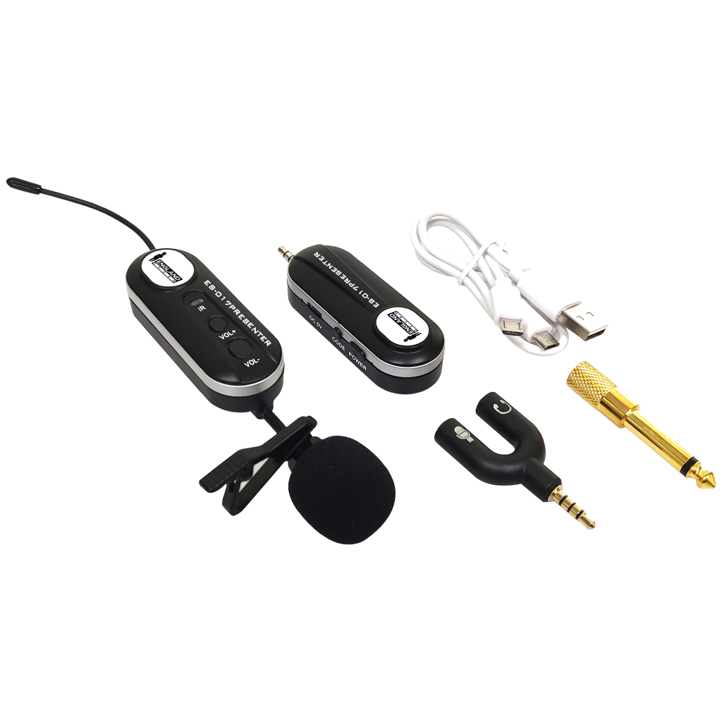 MICROFONO INALAMBRICO UHF MULTIFRECUENCIAS, 1 CANAL, DE SOLAPA, RECEPTOR PORTATIL RECARGABLE