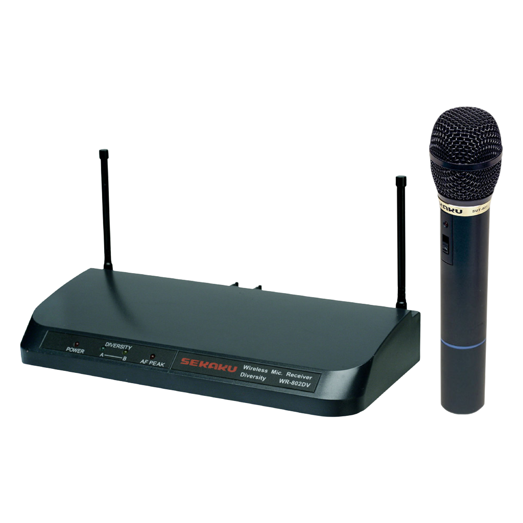 MICROFONO INALAMBRICO UHF DIVERSITY, 1 CANAL, DE MANO, FRECUENCIA FIJA