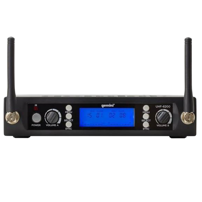MICROFONO INALAMBRICO UHF MULTIFRECUENCIA 512-537.5 MHZ, 2 CANALES, DE MANO, CARCASA METALICA