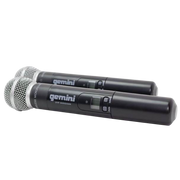 MICROFONO INALAMBRICO UHF MULTIFRECUENCIA 512-537.5 MHZ, 2 CANALES, DE MANO, CARCASA METALICA