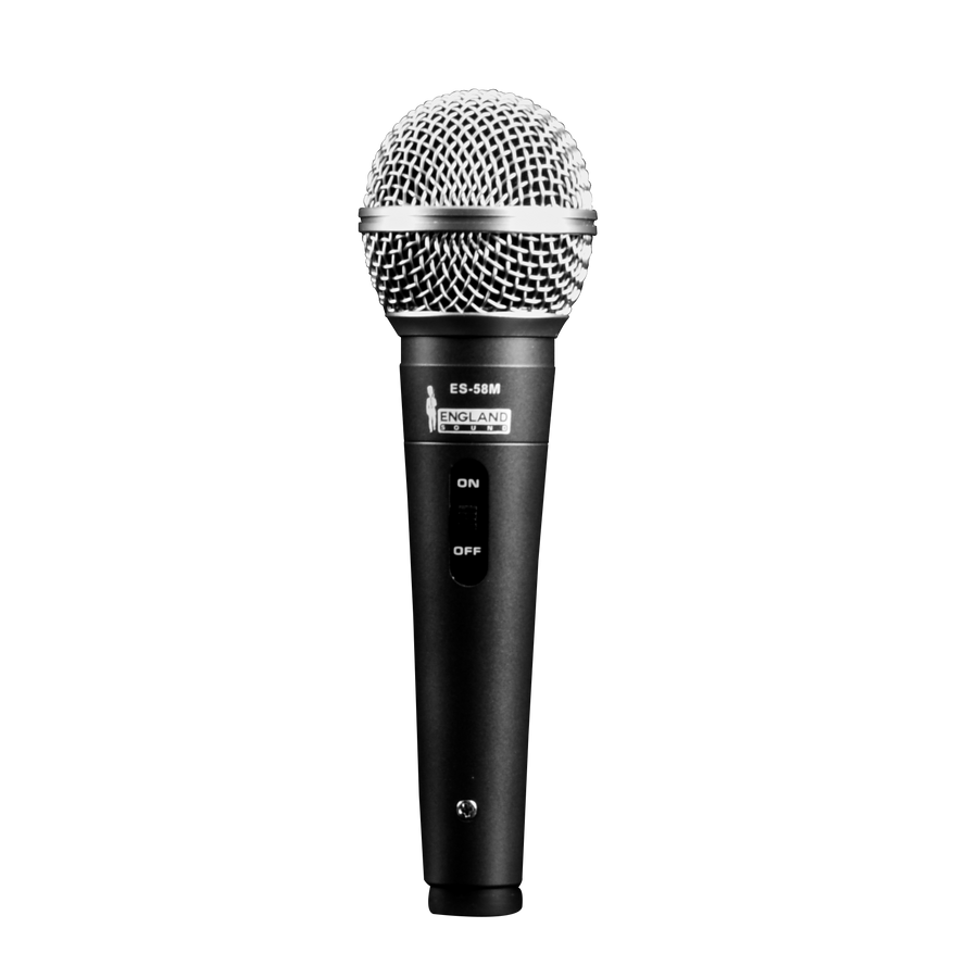 MICROFONO DE MANO METALICO, CON INTERRUPTOR, INCLUYE CABLE XLR A 6.3MM MONOFONICO
