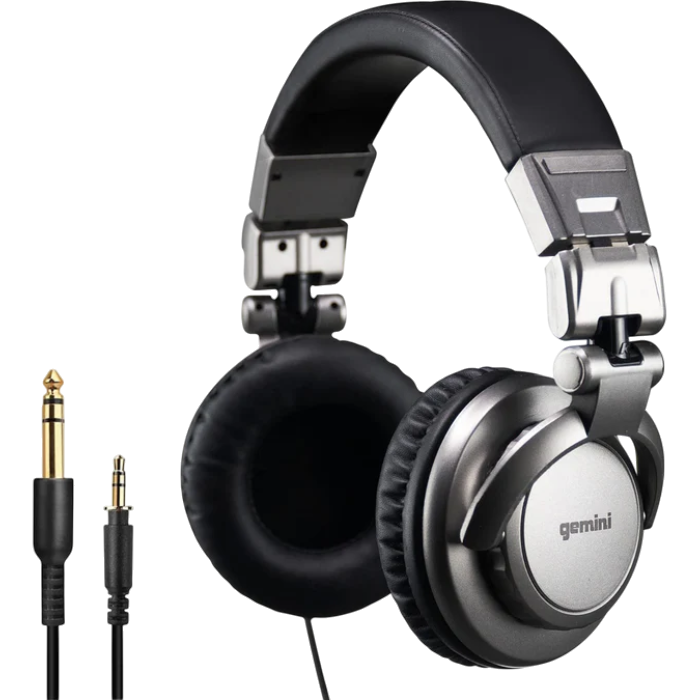 AUDIFONOS ESTEREO PROFESIONALES PARA DJ, CONECTOR 3.5MM CON ADAPTADOR 6.3MM, DRIVER DE 40MM