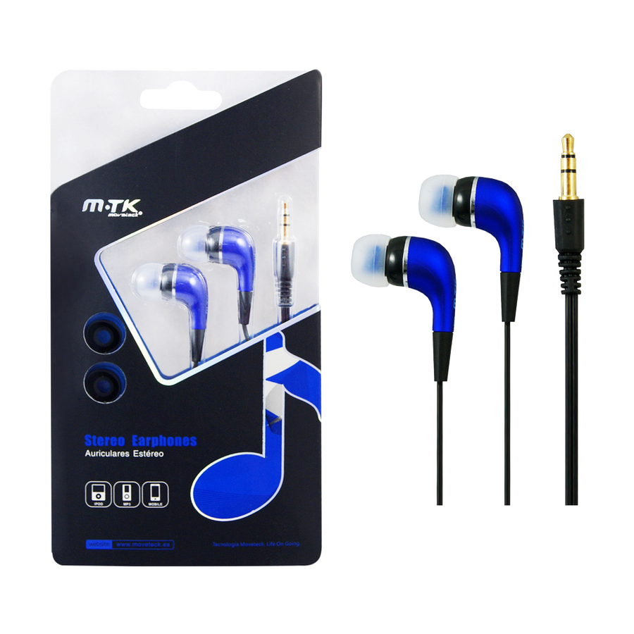 AUDIFONOS ESTEREO IN-EAR SIN MICROFONO, CONECTOR 3.5MM
