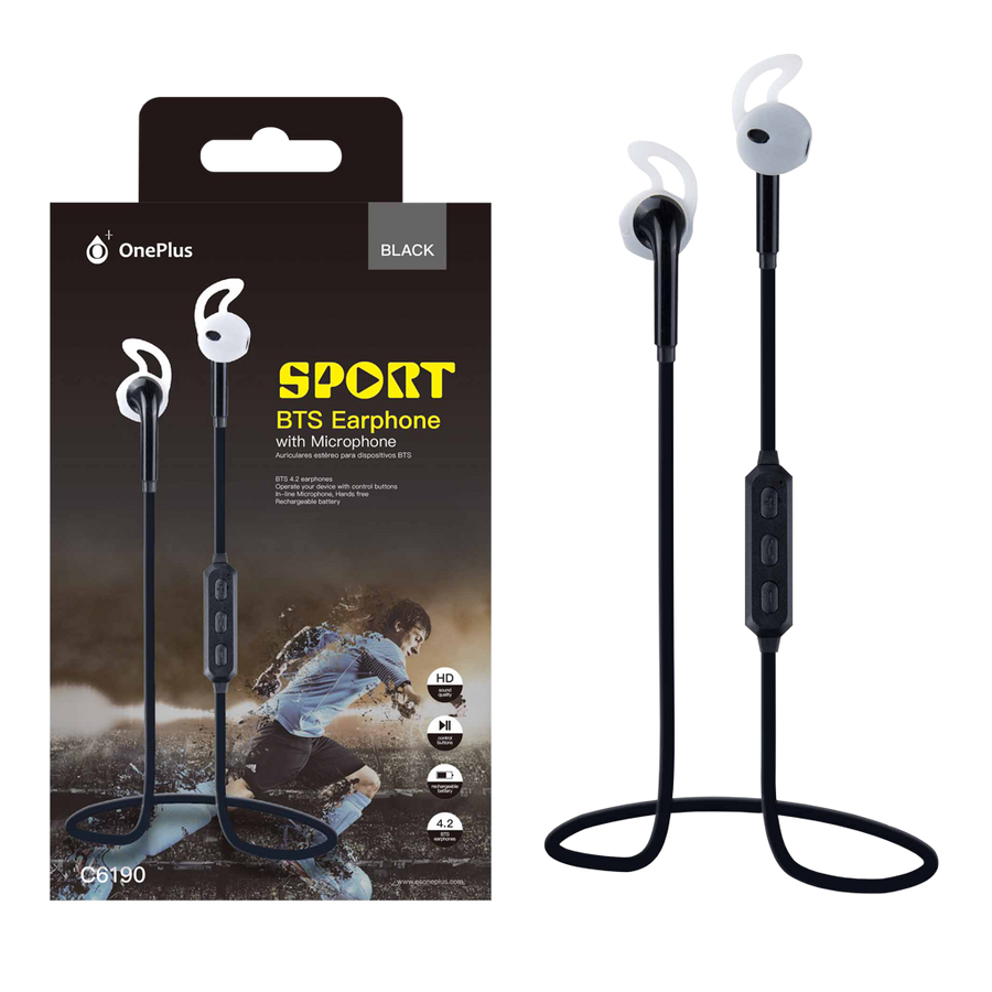 AUDIFONOS ESTEREO IN-EAR CON MICROFONO, CONTROL DE VOLUMEN, BLUETOOTH